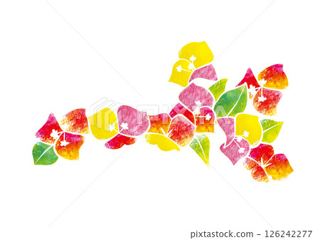 Cutout style illustration of bougainvillea 126242277