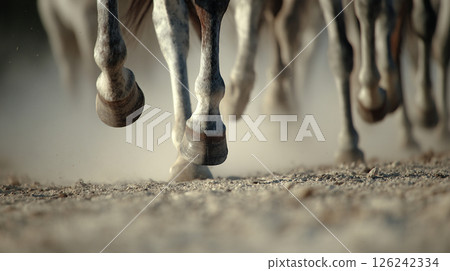 An angle of a horse's feet in a horse race An angle of a horse's feet in a horse race 126242334
