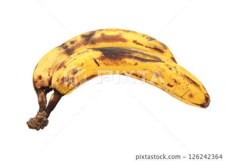 Rotten banana isolated on white background. Rotten banana isolated on white background. 126242364