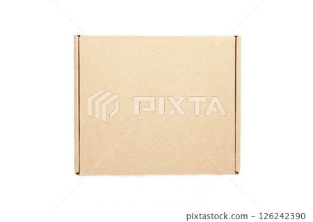 Brown Paper box Cardboard box isolated on white background Brown Paper box Cardboard box isolated on white background 126242390