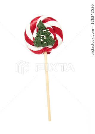 Christmas candy isolated on white background. Space for text Christmas candy isolated on white background. Space for text 126242580