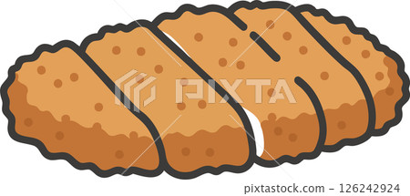 Sliced Chicken Katsu on Light Purple 126242924