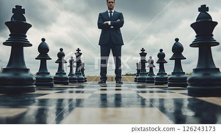 Businessmen as chess pieces 126243173
