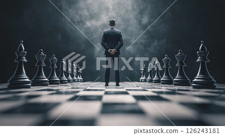 Businessmen as chess pieces 126243181