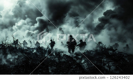 Image of a soldier at war 126243402
