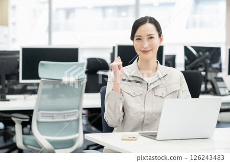 Female engineer working in the office Female engineer working in the office 126243483