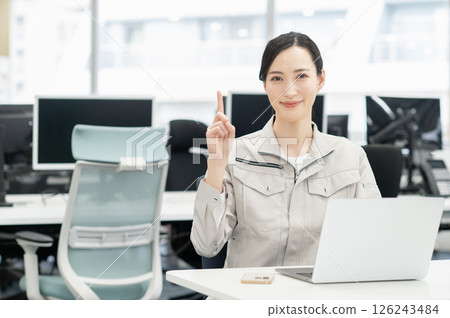 Female engineer working in the office Female engineer working in the office 126243484