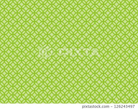 Yellow-green Shippo pattern background 126243497