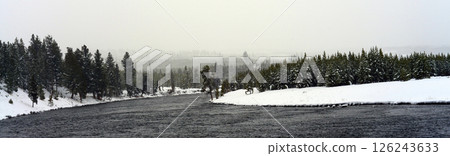 Yellowstone Winter Snow Madison River Yellowstone Winter Snow Madison River 126243633