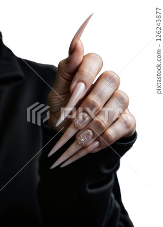 female hand with finger female hand with finger 126243877