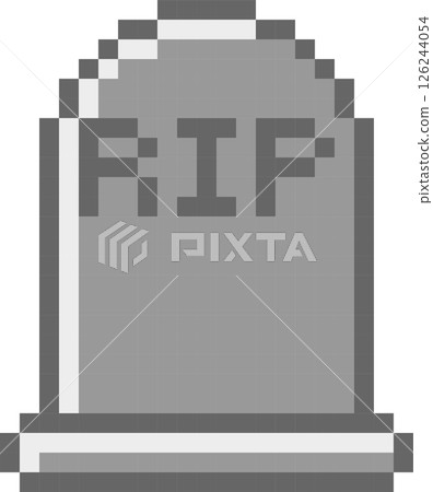 halloween tombstone 8bit pixel art, flat icon design png illustration halloween tombstone 8bit pixel art, flat icon design png illustration 126244054