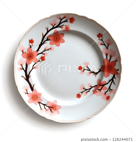 伊凡裡燒日本盤子，帶有傳統圖案，展現了日本的自然美景和四季風情。據說這是日本最古老的瓷器。 126244071