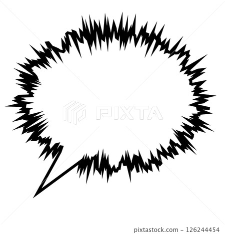 Simple speech bubble illustration - Spiky Simple speech bubble illustration - Spiky 126244454