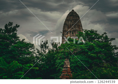 Pagoda and green background 126244539