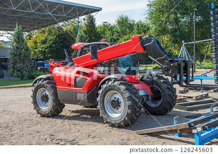 Agricultural telehandler forklift 126245603