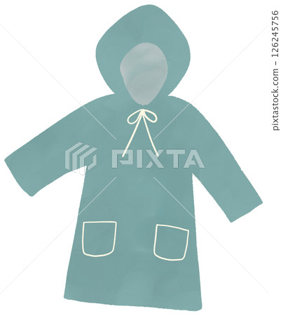 Watercolor style plain raincoat Watercolor style plain raincoat 126245756
