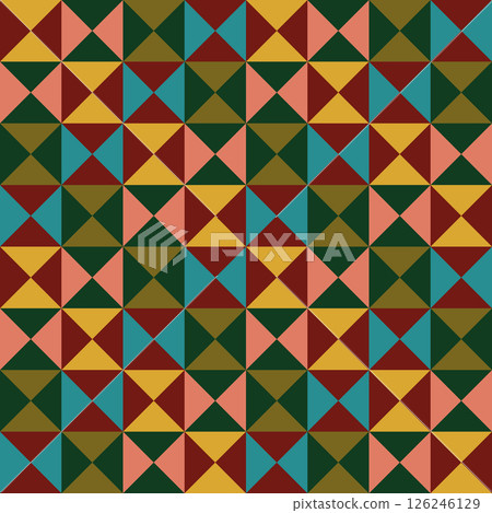 Abstract geometric hourglass quilt seamless pattern. High quality vector illustration. Perfect for textile, wallpaper, business card and backgrounds. Abstract geometric hourglass quilt seamless pattern. High quality vector illustration. Perfect for textile, wallpaper, business card and backgrounds. 126246129