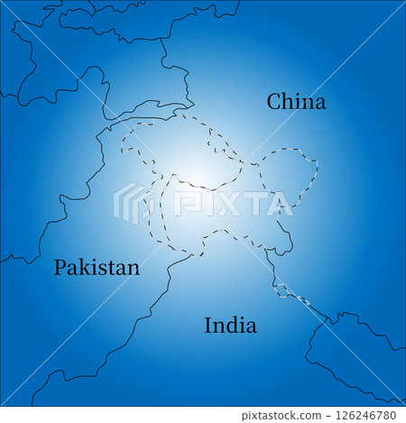 克什米爾，中國、印度和巴基斯坦有效控制區之間的邊界 126246780