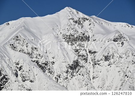 Nishihotakadake in a snowy landscape Nishihotakadake in a snowy landscape 126247810