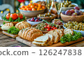 table is elegantly set for celebrating Christmas or New Year. 126247838