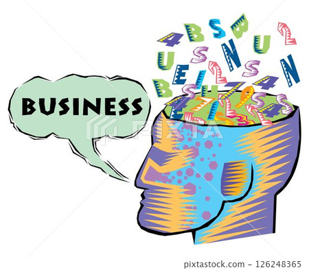 Abstract Clipart of brain Businessman vector 126248365
