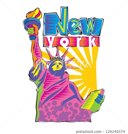 Statue of Liberty Manhattan New York United States of America Illustration Statue of Liberty Manhattan New York United States of America Illustration 126248374