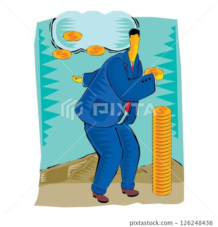 a man tossing money in mid air businessman throwing away money a man tossing money in mid air businessman throwing away money 126248436