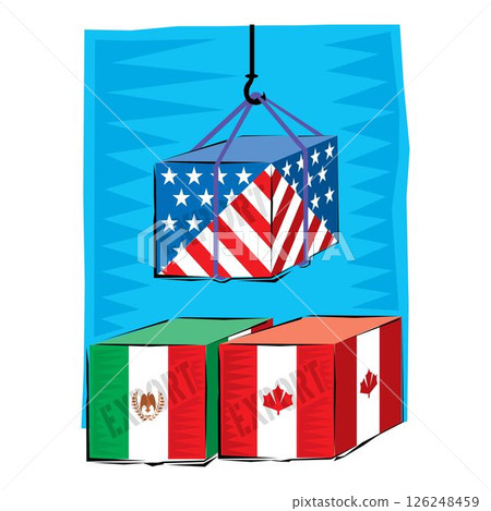 Abstract Clipart of International trade appear shipping a goods vector 126248459