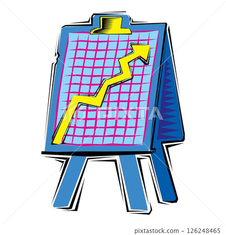 prices increases above the charts design vector illustration 126248465