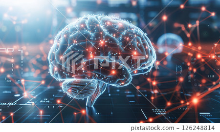 DNA molecule model close-up blue color background futuristic theme. 126248814