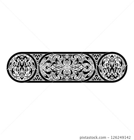 Vintage floral calligraphic floral vignette scroll corners ornamental design elements black and color set isolated vector illustration Vintage floral calligraphic floral vignette scroll corners ornamental design elements black and color set isolated vector illustration 126249142