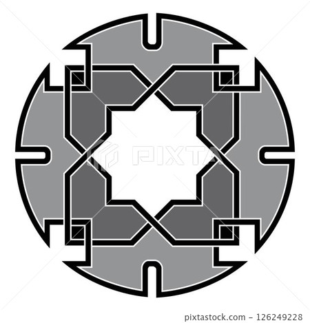 Vintage floral calligraphic floral vignette scroll corners ornamental design elements black  and color set isolated vector illustration 126249228