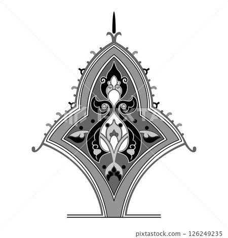 Vintage floral calligraphic floral vignette scroll corners ornamental design elements black and color set isolated vector illustration Vintage floral calligraphic floral vignette scroll corners ornamental design elements black and color set isolated vector illustration 126249235