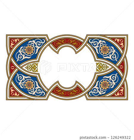 Vintage floral classic calligraphic retro vignette scroll frames ornamental design elements black and color set isolated vector Vintage floral classic calligraphic retro vignette scroll frames ornamental design elements black and color set isolated vector 126249322