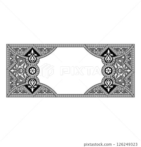 Vintage floral classic calligraphic retro vignette scroll frames ornamental design elements black and color set isolated vector Vintage floral classic calligraphic retro vignette scroll frames ornamental design elements black and color set isolated vector 126249323