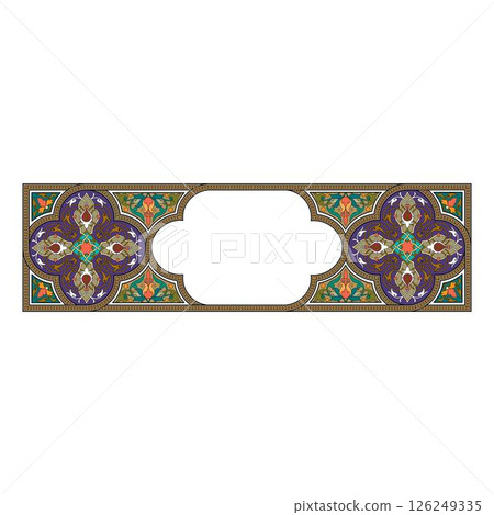 Vintage floral classic calligraphic retro vignette scroll frames ornamental design elements black and color set isolated vector 126249335