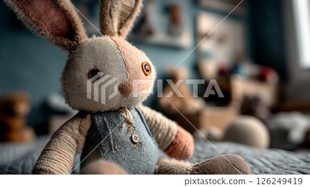 Threadbare Memories: The Button-Eyed Bunny. Generative AI Threadbare Memories: The Button-Eyed Bunny. Generative AI 126249419