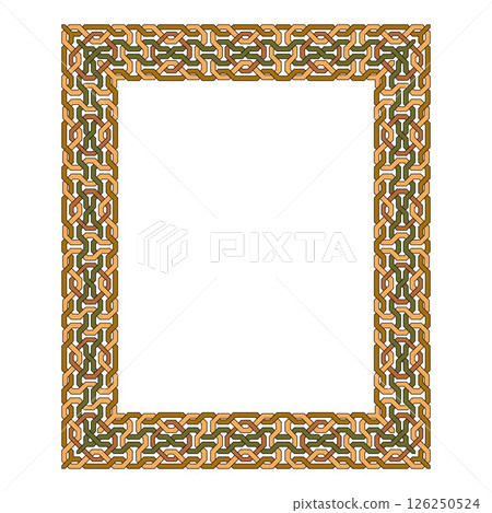 Vintage traditional realistic black and color frames set on white background isolated vector illustration 126250524