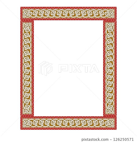 Vintage traditional realistic black and color frames set on white background isolated vector illustration 126250571