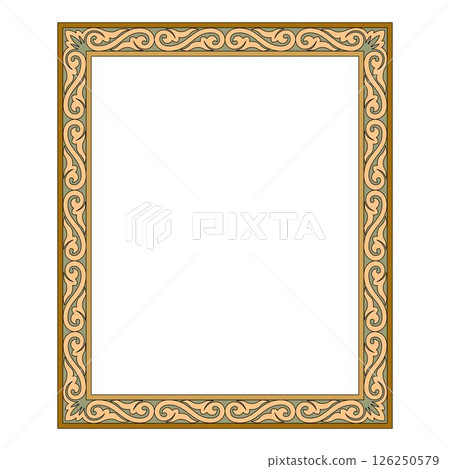Vintage traditional realistic black and color frames set on white background isolated vector illustration Vintage traditional realistic black and color frames set on white background isolated vector illustration 126250579