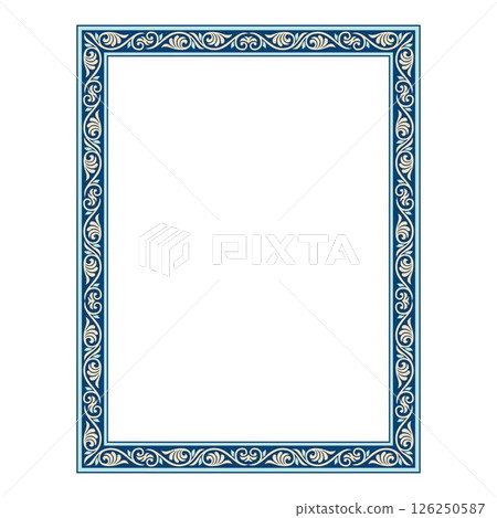 Vintage traditional realistic black and color frames set on white background isolated vector illustration Vintage traditional realistic black and color frames set on white background isolated vector illustration 126250587