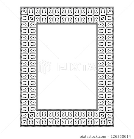 Vintage traditional realistic black and color frames set on white background isolated vector illustration 126250614