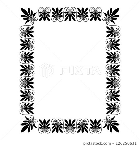Vintage traditional realistic black and color frames set on white background isolated vector illustration 126250631