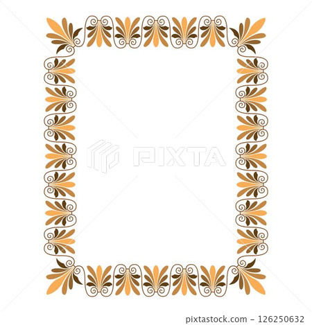 Vintage traditional realistic black and color frames set on white background isolated vector illustration 126250632
