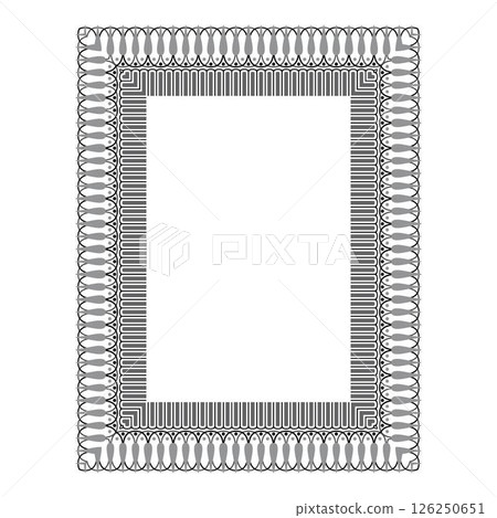 Vintage traditional realistic black and color frames set on white background isolated vector illustration 126250651