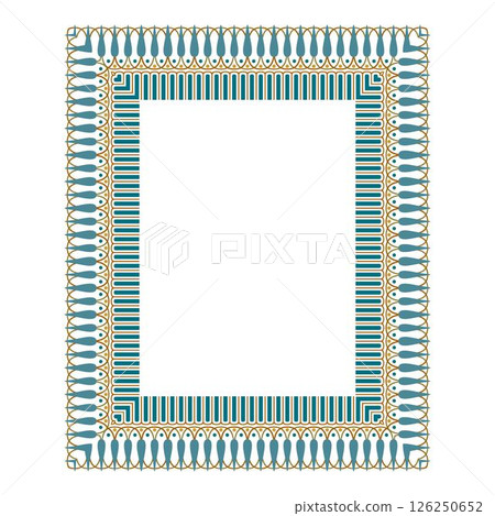 Vintage traditional realistic black and color frames set on white background isolated vector illustration 126250652