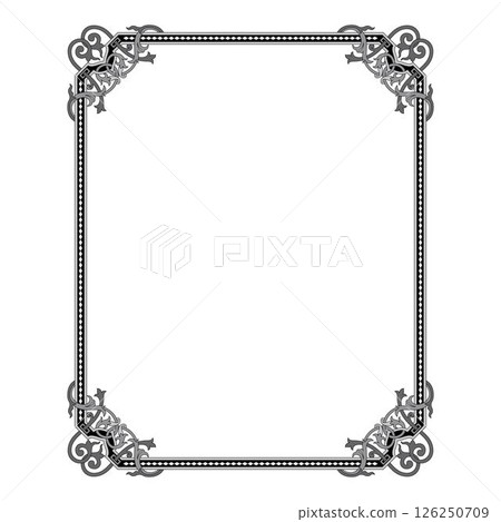 Vintage traditional realistic black and color frames set on white background isolated vector illustration Vintage traditional realistic black and color frames set on white background isolated vector illustration 126250709