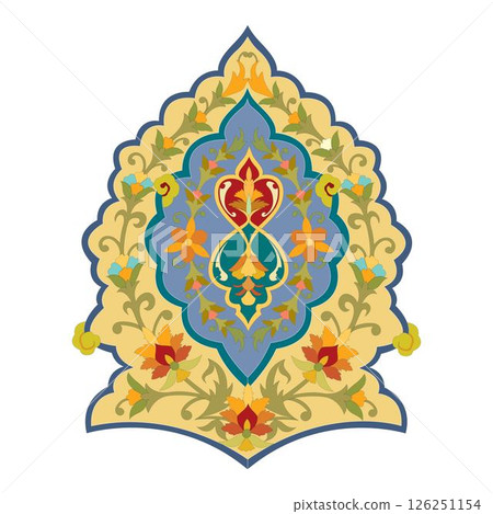 Vintage floral calligraphic floral vignette scroll corners ornamental design elements black  and color set isolated vector illustration 126251154