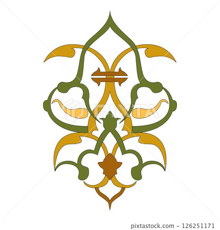 Vintage floral calligraphic floral vignette scroll corners ornamental design elements black  and color set isolated vector illustration 126251171