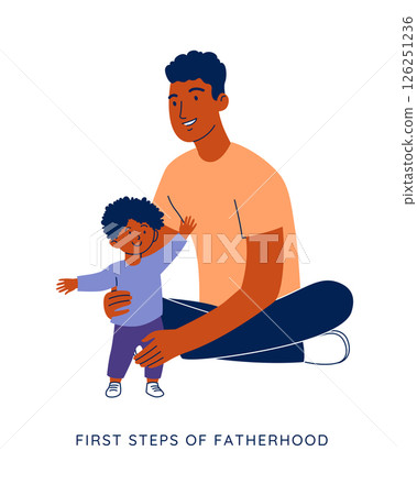 Loving father playing with toddler during parental leave at home. Loving father playing with toddler during parental leave at home. 126251236